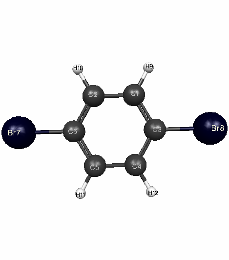 para-dibromobenzene optimized geometry